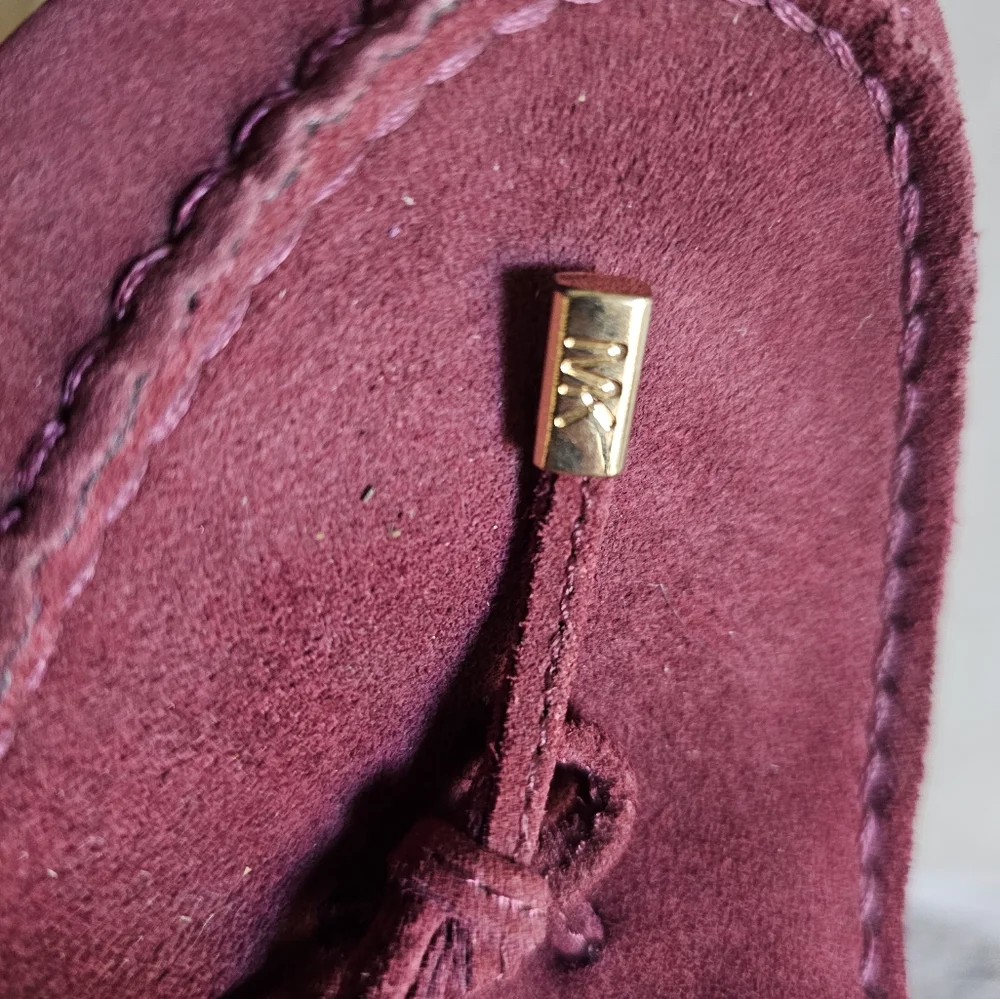 Michael Kors‎ suede burgundy moccasins/loafers size 11